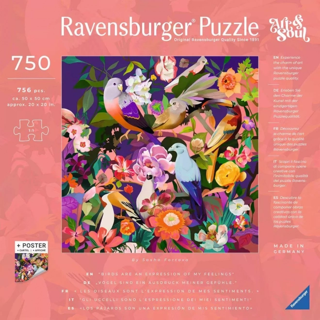 Ravensburger Art & Soul Bird Watching Puzzle 750 Pieces