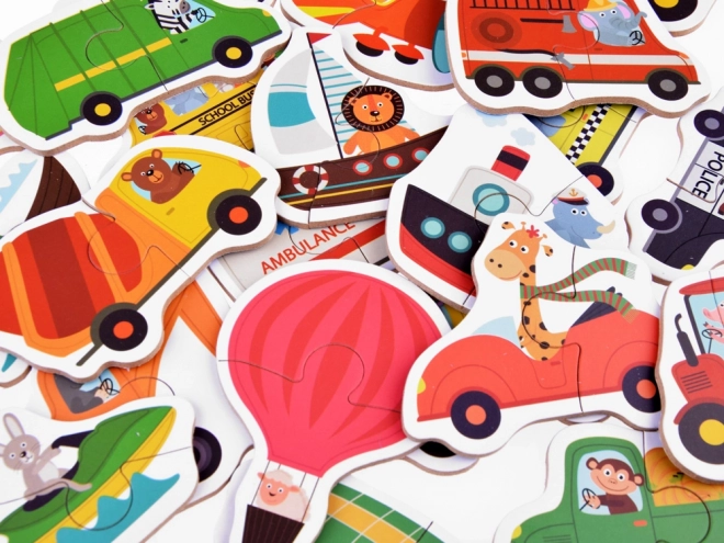 Collection variée de moyens de transport