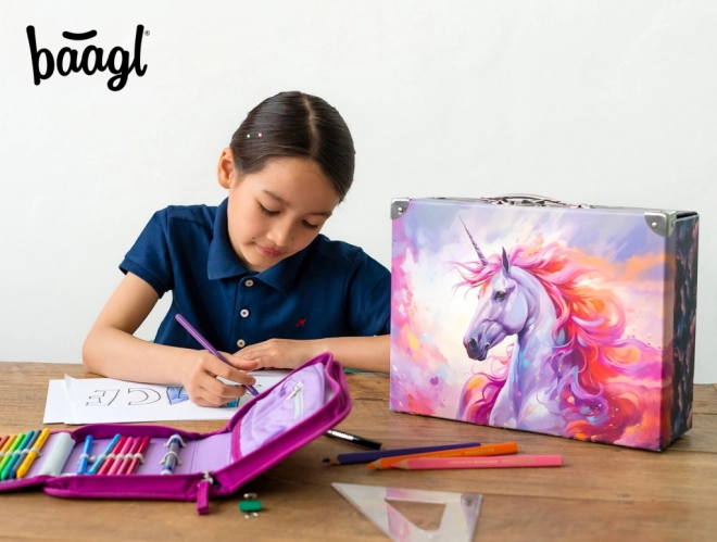 Foldable School Case Unicorn Kingdom