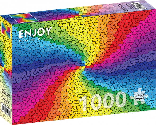 Enjoy Stained Glass Rainbow Explosion 1000-Piece Puzzle