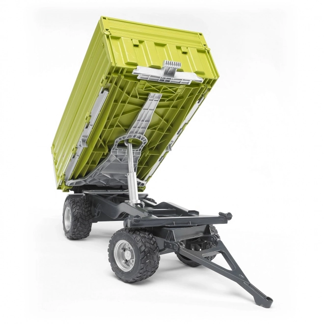 Three-Sided Green Tipping Trailer for BRUDER Tractors