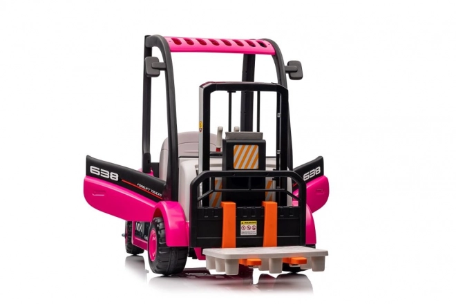 Pink Battery-Powered Forklift