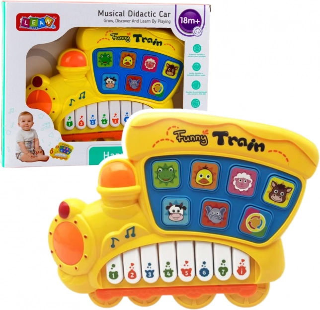 Children’s Electric Educational Piano Train – Yellow