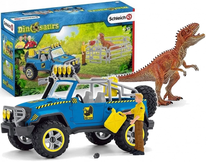 schleich off-road vehicle with dinosaur space