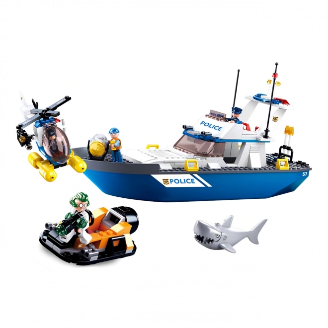 Police Boat, Helicopter and Thief Set