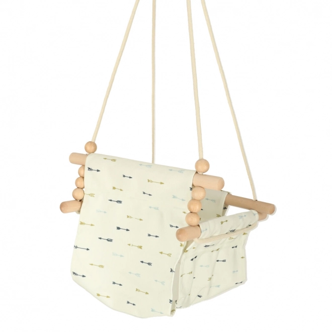 Wooden Baby Swing with Arrows