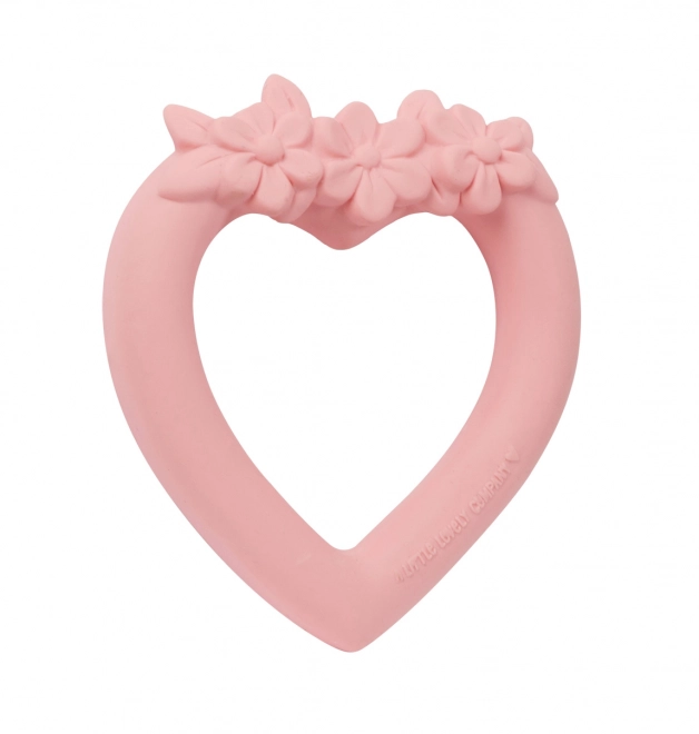 Soothing Heart-Shaped Natural Rubber Teether