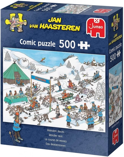 Reindeer Race Puzzle by JAN VAN HAASTEREN - 500 Pieces