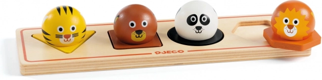 DJECO Træpuslespil Ball'n'Co 4 brikker