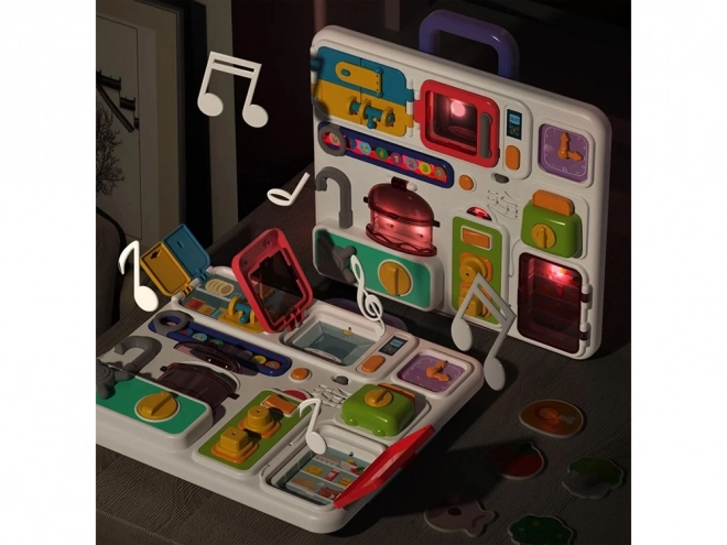 Montessori Sound and Light Activity Board Kitchen