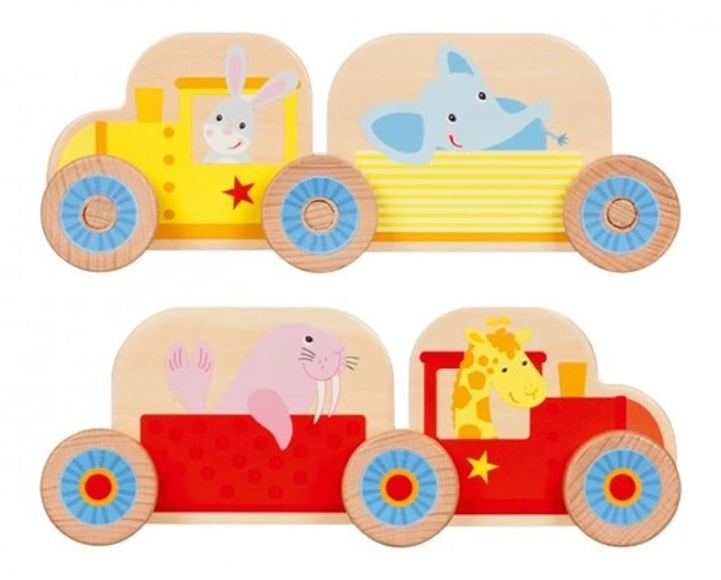 Wooden Toy Train Set