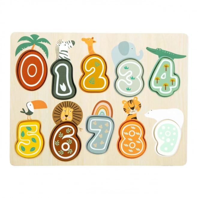 Wooden Safari Numbers Puzzle