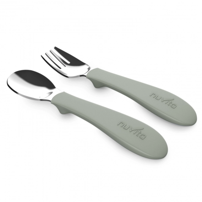 Children's Cutlery Set in Sage Green