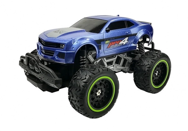 Remote Controlled Off-Road Car with High Wheels Blue