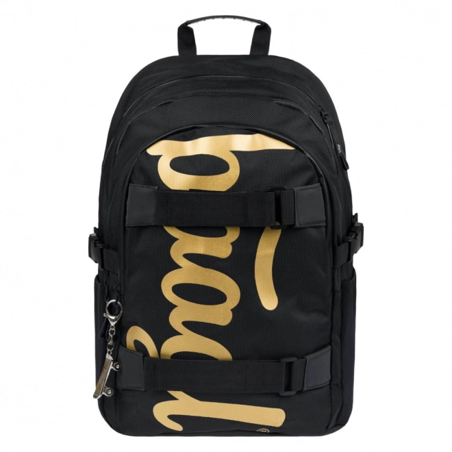 Baagl Skate Gold School Backpack Set