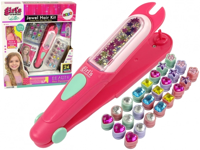 Jewelry and Hair Decoration Set with Bead Applicator