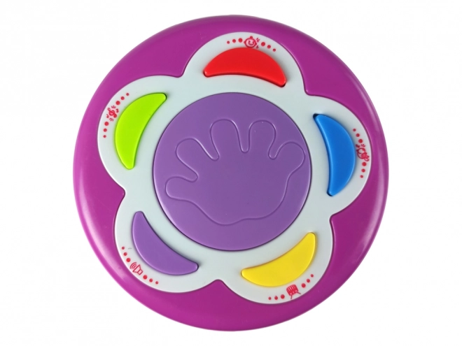 Interactive Musical Drum with Carousel Pink