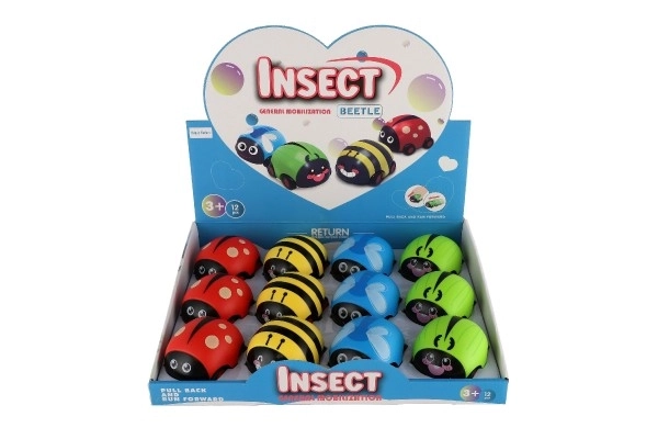 Plastic wind-up toy beetle 9cm - 4 types