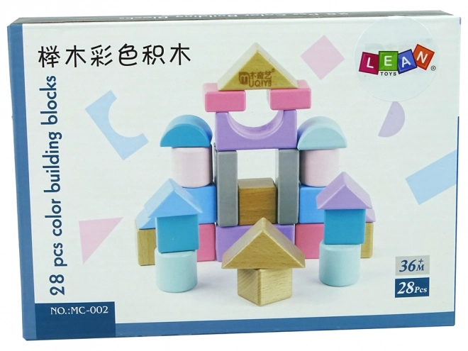 Wooden Pastel Blocks Set for Kids