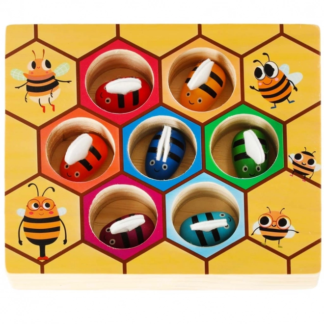 Wooden Montessori Honeycomb Game