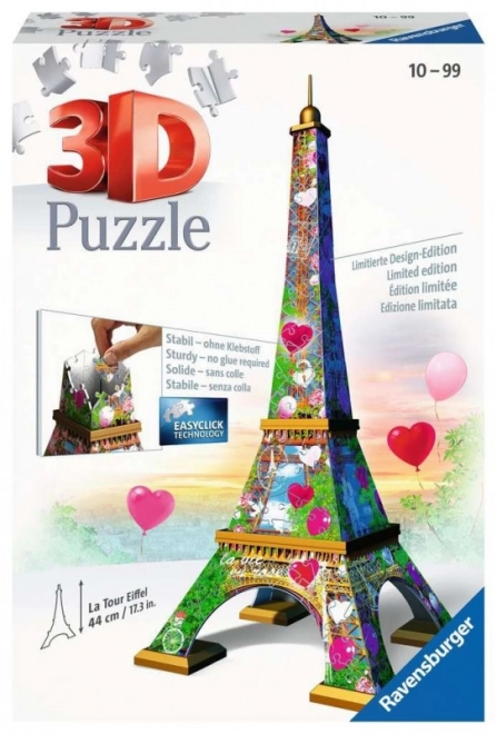 3D Eiffel Tower Love Edition Puzzle