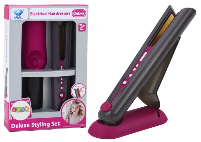 Toy Hair Straightener with Stand and Lights