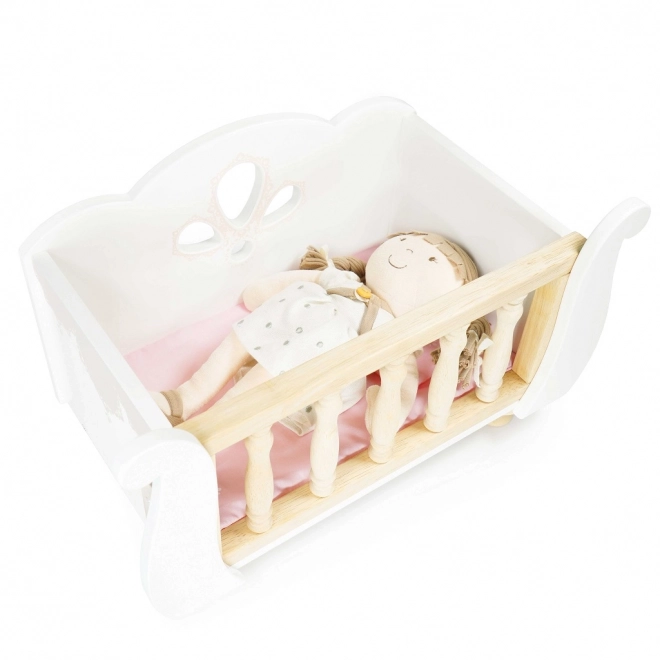 Wooden Doll Cradle Sleigh