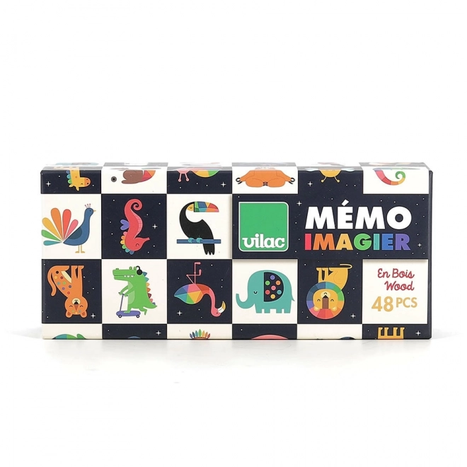 Wooden Memory Game Rainbow Animals