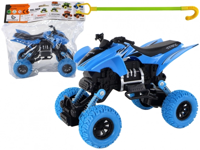 Off-Road Push Quad with Rubber Wheels Blue