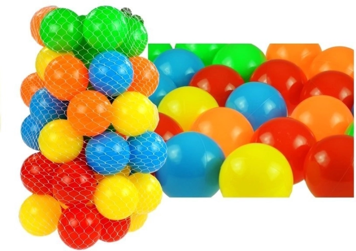 Száraz labdamedence-labdák hálóban 50 db 7 cm