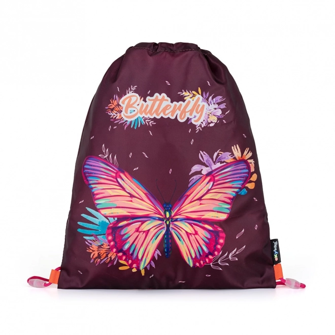 Bag for Slippers with Butterfly Print