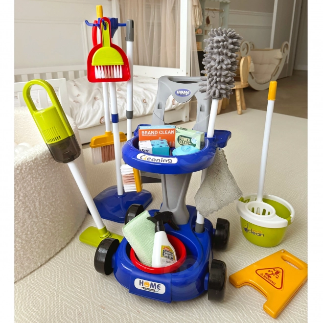 Woopie set pulizia carrello XXL 3 in 1 29 pezzi blu