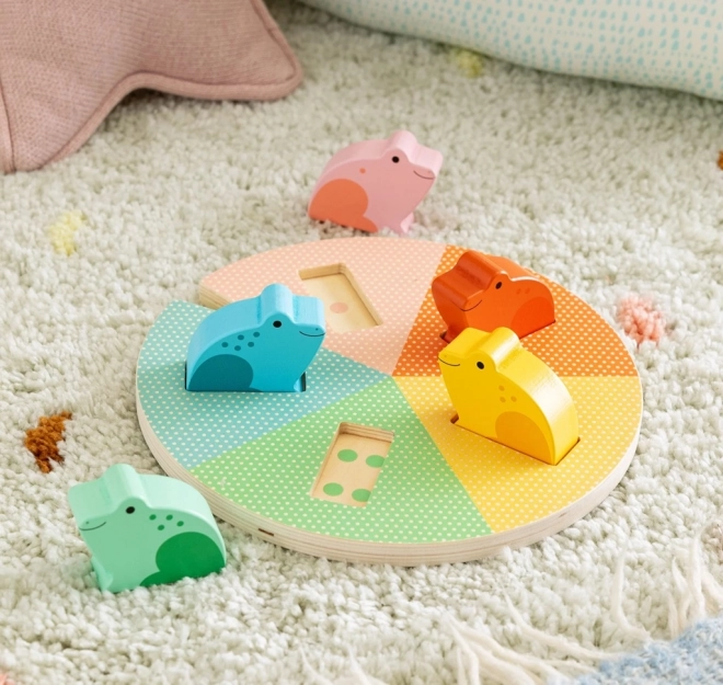 Wooden Counting Preschool Game: Little Spotted Frogs