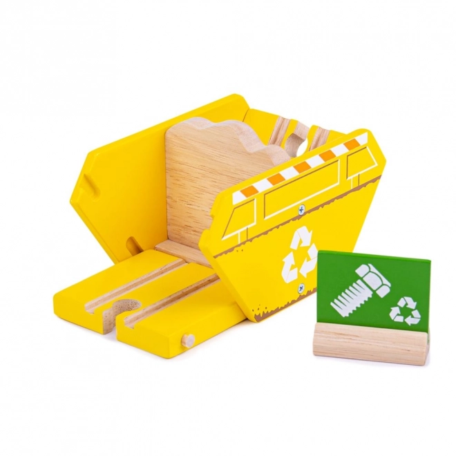 Recycling Container for Wooden Train Set