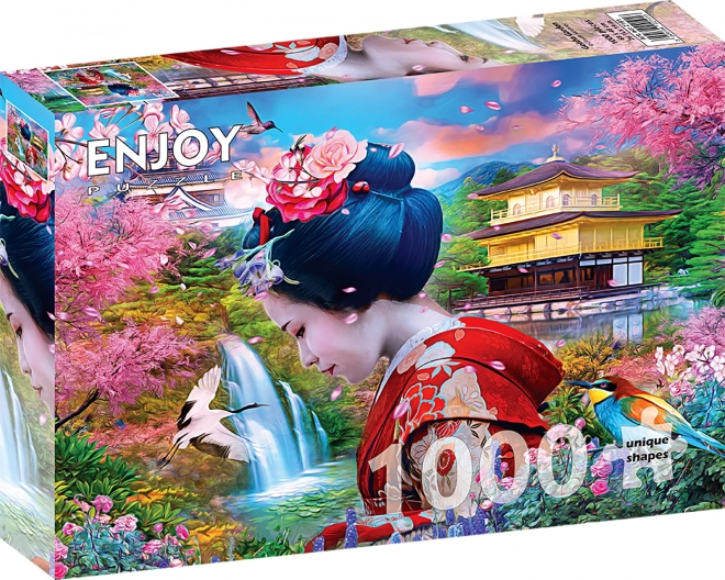 enjoy puzzle geisha in the garden 1000 pieces