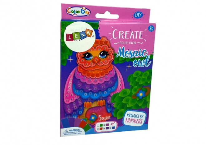 Colorful Mosaic DIY Craft Set Owl