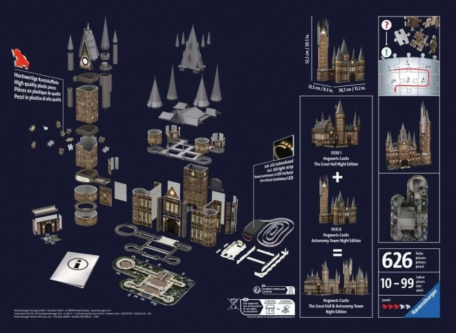 Harry Potter Hogwarts Castle Astronomical Tower Night Edition Puzzle