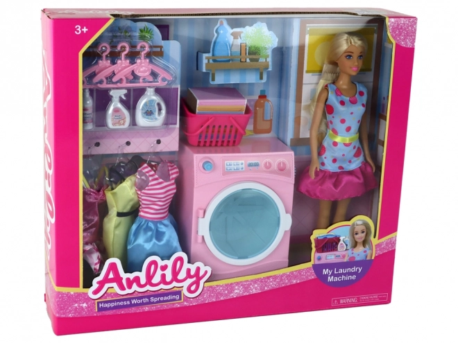 Anlily Doll Laundry Set with Washer