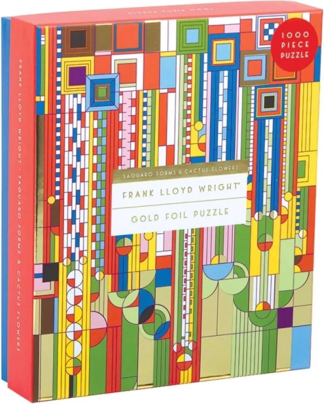 Galison Puzzle Frank Lloyd Wright Saguaro Cactus and Forms 1000 pieces metallic