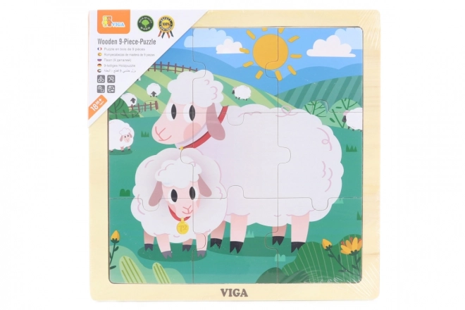 Wooden Sheep Puzzle for Toddlers