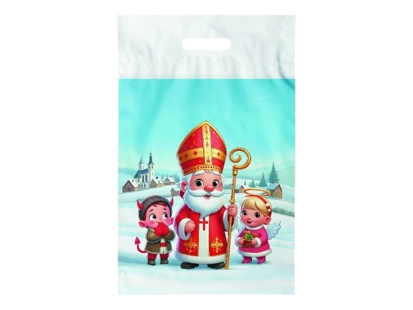 Christmas Themed Plastic Gift Bag