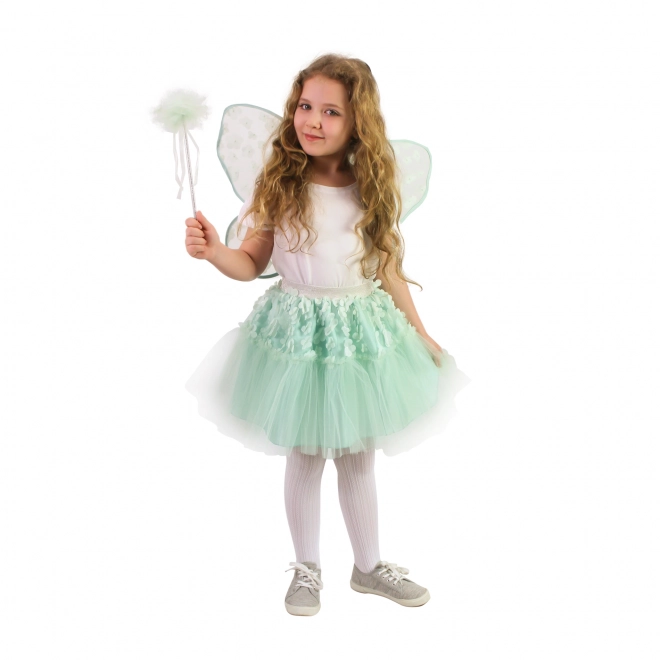 Tinker Bell Flower Fairy Costume with Wand and Wings