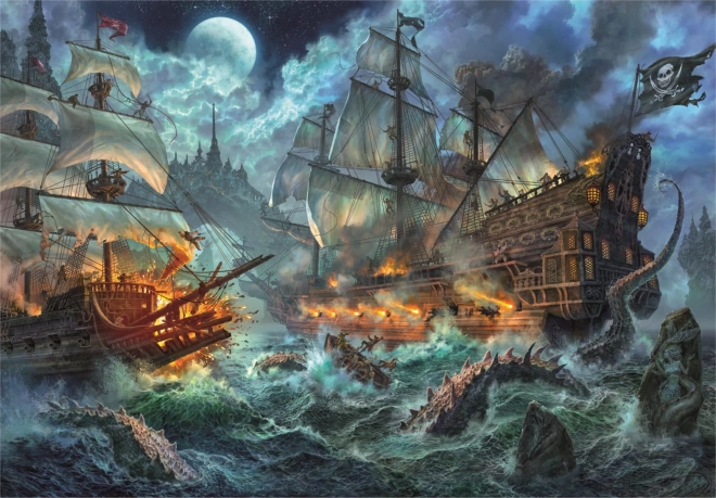 Pirate Battle Compact 1000 Piece Puzzle