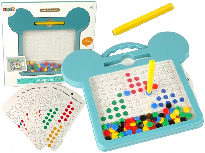 Magnetic Drawing Board with Shapes and Beads