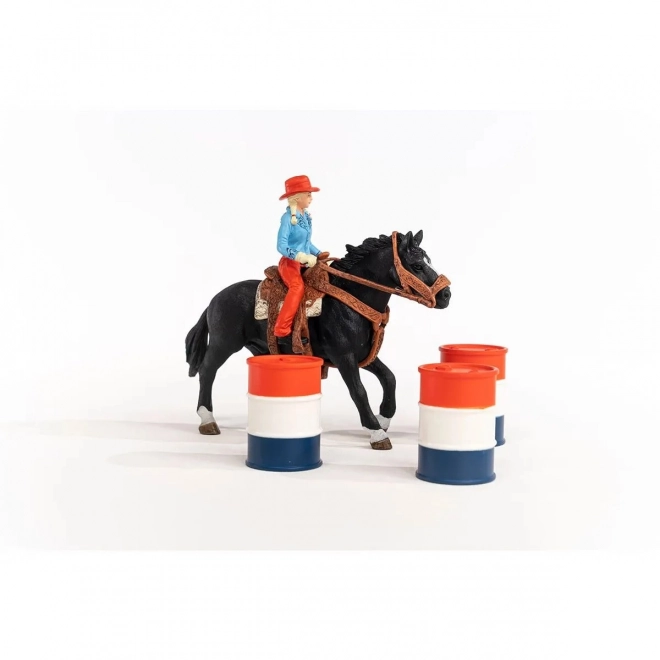 Cowgirl and Barrel Race Playset Farm World