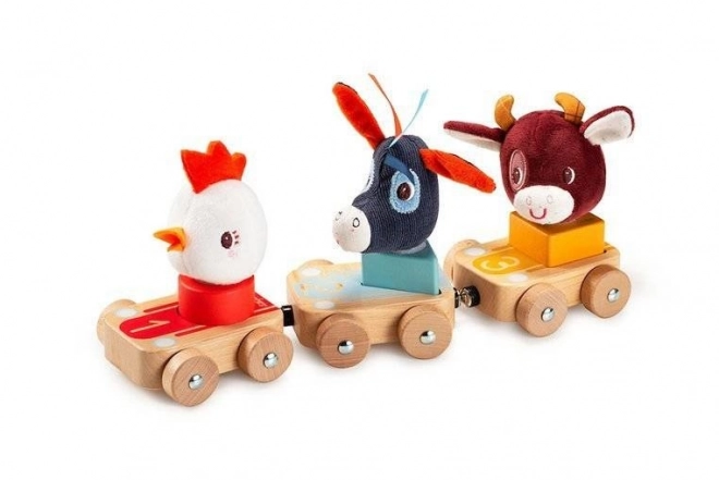 Lilliputiens Wooden Farm Vehicle Set