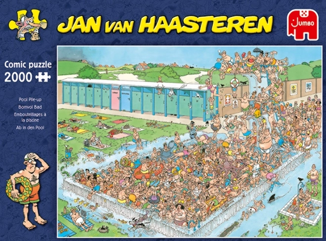 Jumbo Puzzle - Crowd in the Pool 2000 Pieces