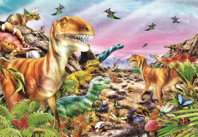 Dinosaur Land Puzzle for Kids 104 Pieces