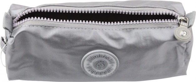 School pencil case with one compartment gray