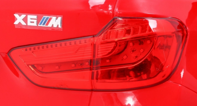 BMW X6M Electric Children's Car Red + Remote Control + EVA + Slow Start + Audio Panel + LED Indicator